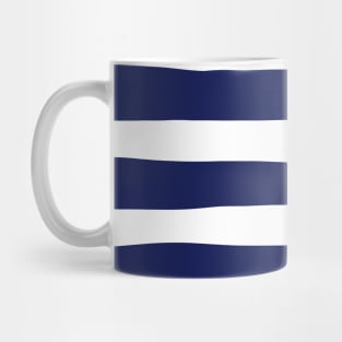 Uneven Stripes - Blue and White Mug